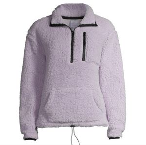 No Boundaries Purple Liliac Fleece 3/4 Zip-up Pullover Juniors Size 3-5
